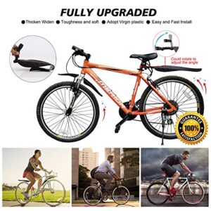 TAGVO Bike Fender Set, 3 Parts-Universal Full Cover Thicken Widen Bicycle Mudguard Set Mountain Bike Front and Rear Mud Guard Portable Adjustable Bike Fender Mudflap for MTB Mountain Road Bike