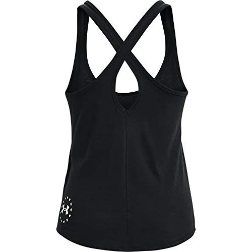 Under Armour New Freedom Tank, Black/Royal Blue, X-Small