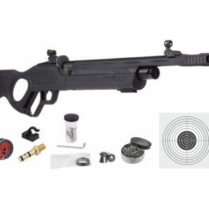 Hatsan Vectis Air Rifle with Pack of Pellets and 100x Paper Targets Bundle (Black Syn Stock) (.177 Cal + Ammo)Q