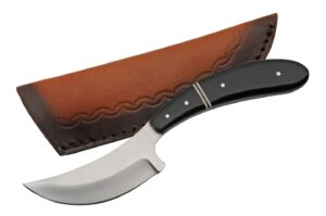 rite edge hunting knife | birdwing full tang skinner buffalo horn handle + leather sheath