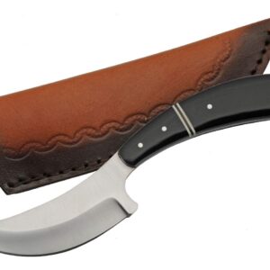 Rite Edge Hunting Knife | Birdwing Full Tang Skinner Buffalo Horn Handle + Leather Sheath