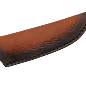 Rite Edge Hunting Knife | Birdwing Full Tang Skinner Buffalo Horn Handle + Leather Sheath