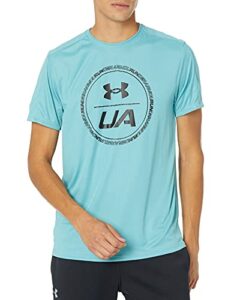 under armour speed stride graphic short sleeve t-shirt, cosmos (476)/black, medium