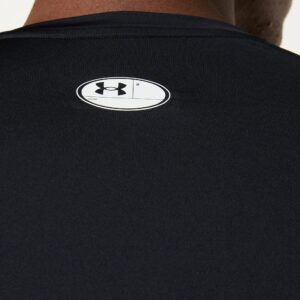 Under Armour Men's Armour HeatGear Fitted Long-Sleeve T-Shirt , Black (001)/White , Large