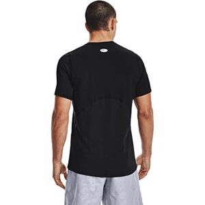 Under Armour Men's Armour HeatGear Fitted Short-Sleeve T-Shirt , Black (001)/White , Large