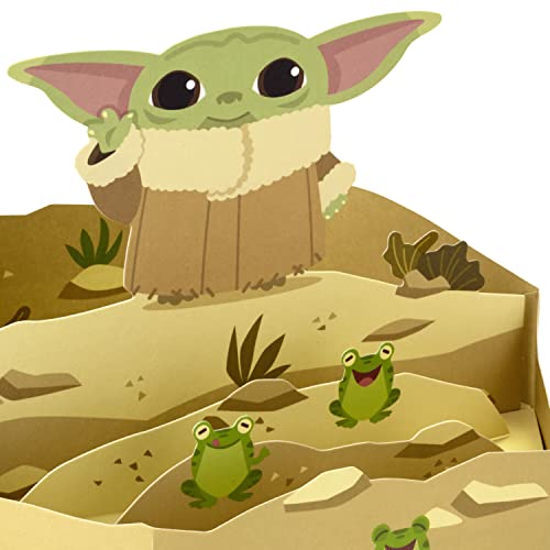 Hallmark Star Wars Pop Up Birthday Card (Baby Yoda), May the 4th Paper Wonder 3D Card