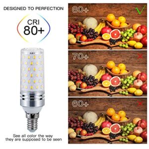 MaoTopCom E12 LED Bulbs 4000K, 15W E12 Candelabra Light 150 Watt Equivalent Natural White 1500 Lumen Decorative Candle Base Chandelier Bulbs, Non-Dimmable, AC 85-265V