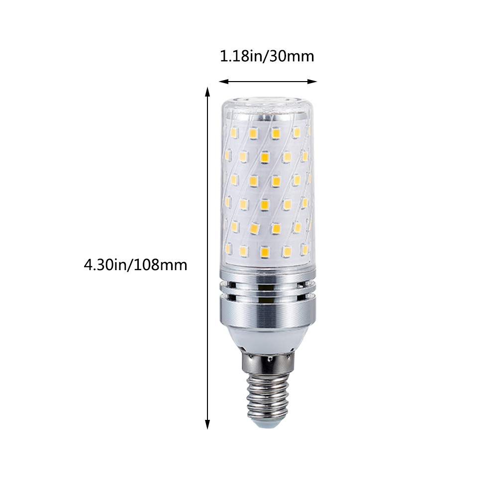 MaoTopCom E12 LED Bulbs 4000K, 15W E12 Candelabra Light 150 Watt Equivalent Natural White 1500 Lumen Decorative Candle Base Chandelier Bulbs, Non-Dimmable, AC 85-265V