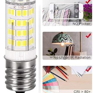 SZHZBZW E17 Led Bulb Kei 125V 40W Equivalent Microwave Oven Light Appliance Bulbs Non-Dimmable Daylight White 6000K 2 Pack