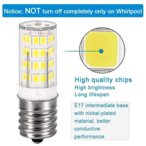 SZHZBZW E17 Led Bulb Kei 125V 40W Equivalent Microwave Oven Light Appliance Bulbs Non-Dimmable Daylight White 6000K 2 Pack