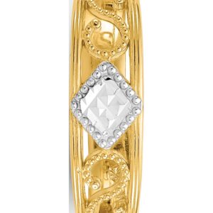 14K Yellow & Rhodium Diamond-Cut Toe Ring - Jewelry By Sweet Pea