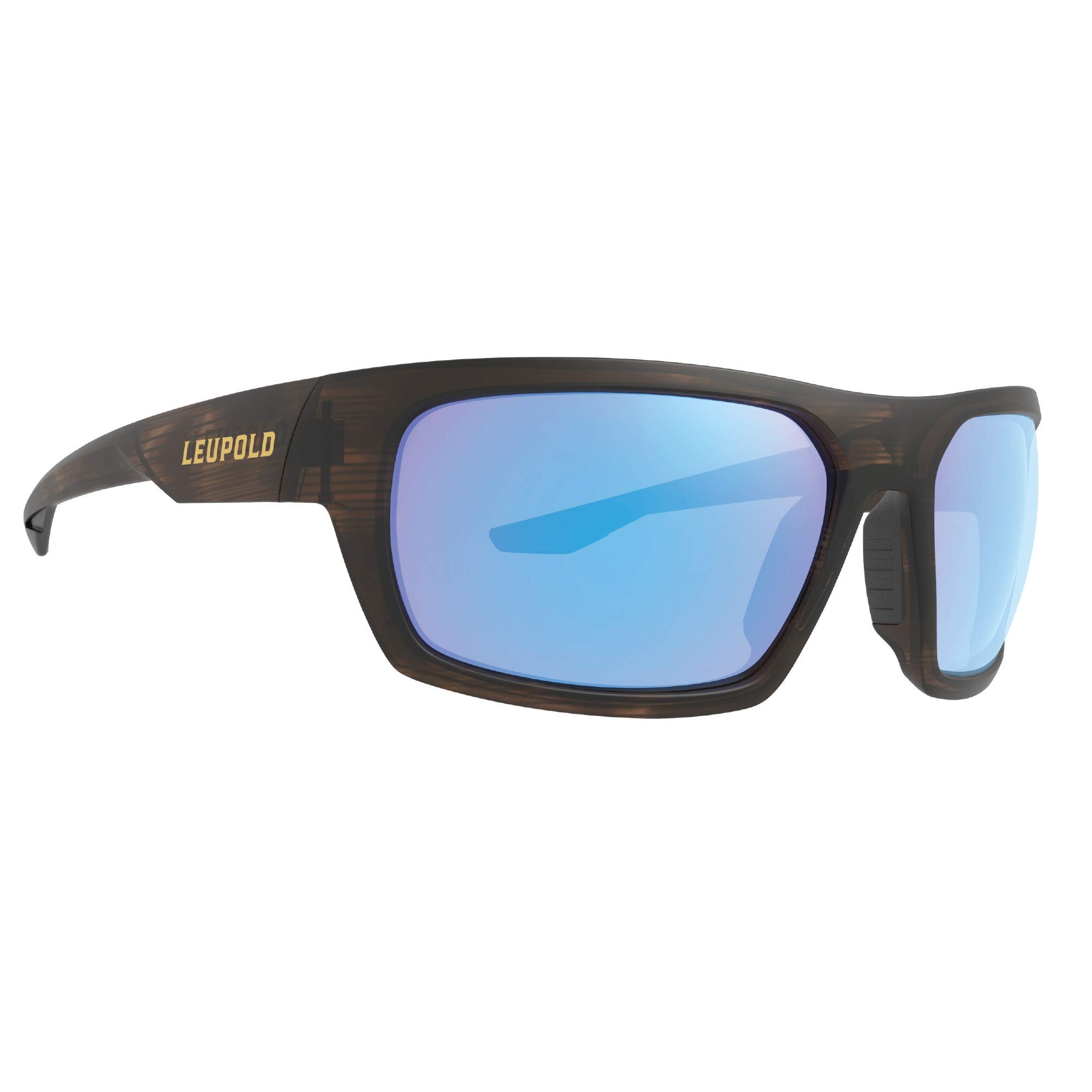 Leupold Packout Performance Eyewear with Matte Tortoise Frames and Blue Mirror Polarized Lenses