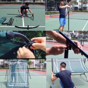 Tennis Rebounder Net - Rebound Wall for Racquet Sports - for Pickleball Paddle Squash Racquetball Table Tennis -Portable Backboard for Indoor & Outdoor Training SIBOASI