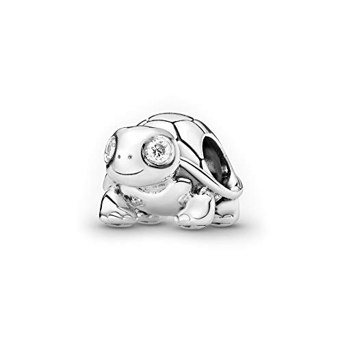 MiniJewelry Lucky Twinkle Turtle Charm fits Pandora Moments Bracelets Women Birthday Sterling Silver Bead