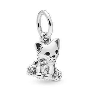 minijewelry kitty cat kitten charm fits pandora moments bracelets women family christmas s925 bead birthday