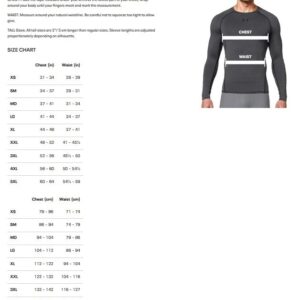 Under Armour Men's Armour HeatGear Compression Long-Sleeve T-Shirt , Black (001)/White, Medium