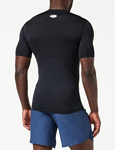 Under Armour Men's Armour HeatGear Compression Short-Sleeve T-Shirt , Black (001)/White, Medium