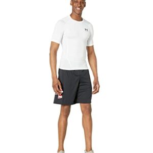 Under Armour Men's Armour HeatGear Compression Short-Sleeve T-Shirt , White (100)/Black, Medium