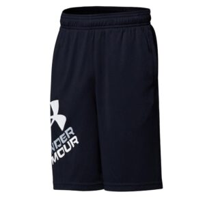 under armour boys prototype 2.0 logo shorts , black (001)/white , youth medium