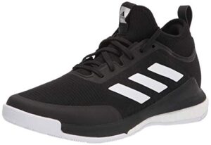 adidas women's crazyflight mid volleyball shoe, black/white/black, 9.5