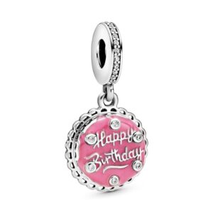 pandora jewelry pink birthday cake dangle charm