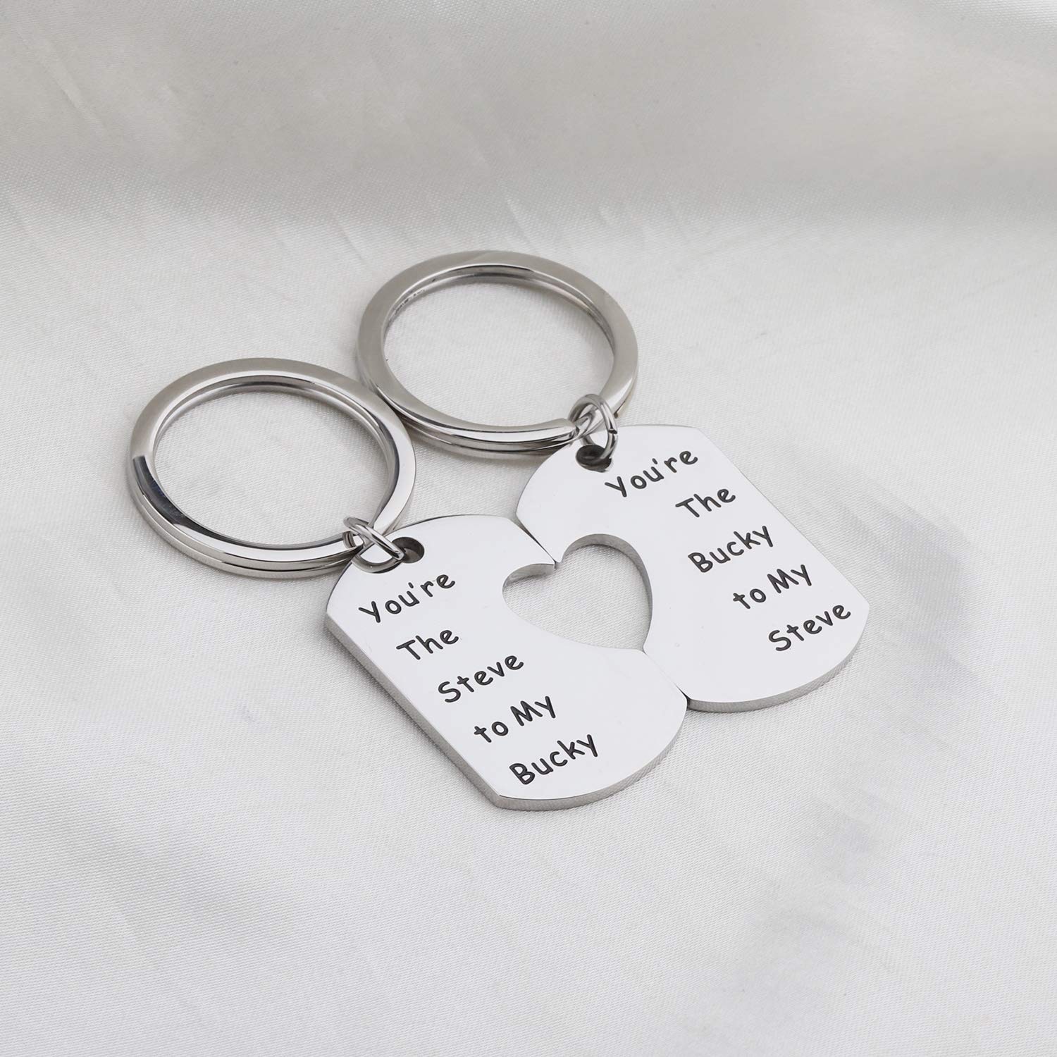 TGBJE TV Show Keychain Inspire Keychain For Boyfriend/Father/Son BFF Gift (Steven and Bucky)