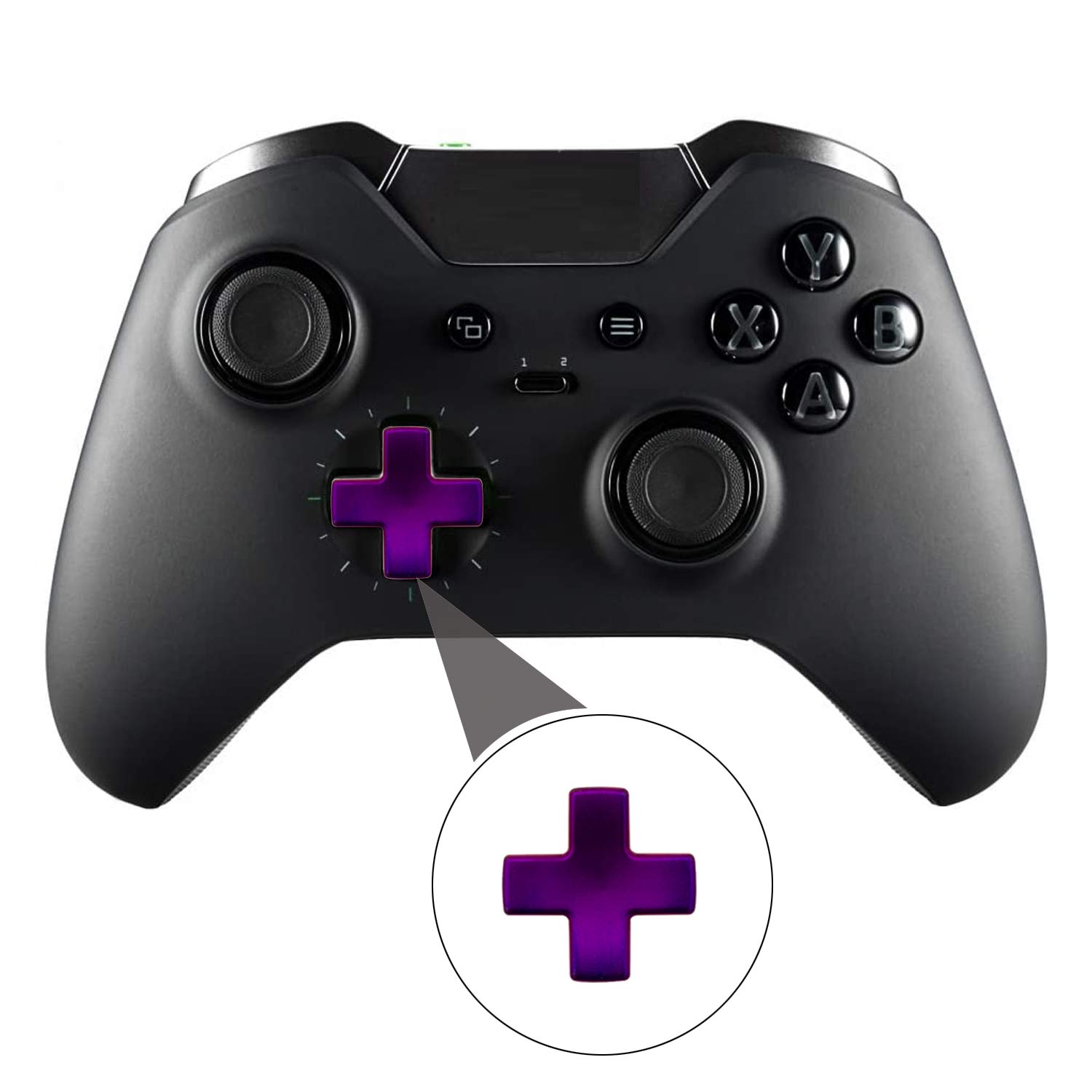 Metal D-Pads and Paddles Replacement for Xbox One Elite Controller Series 2, Xbox One Elite Controller(Purple)