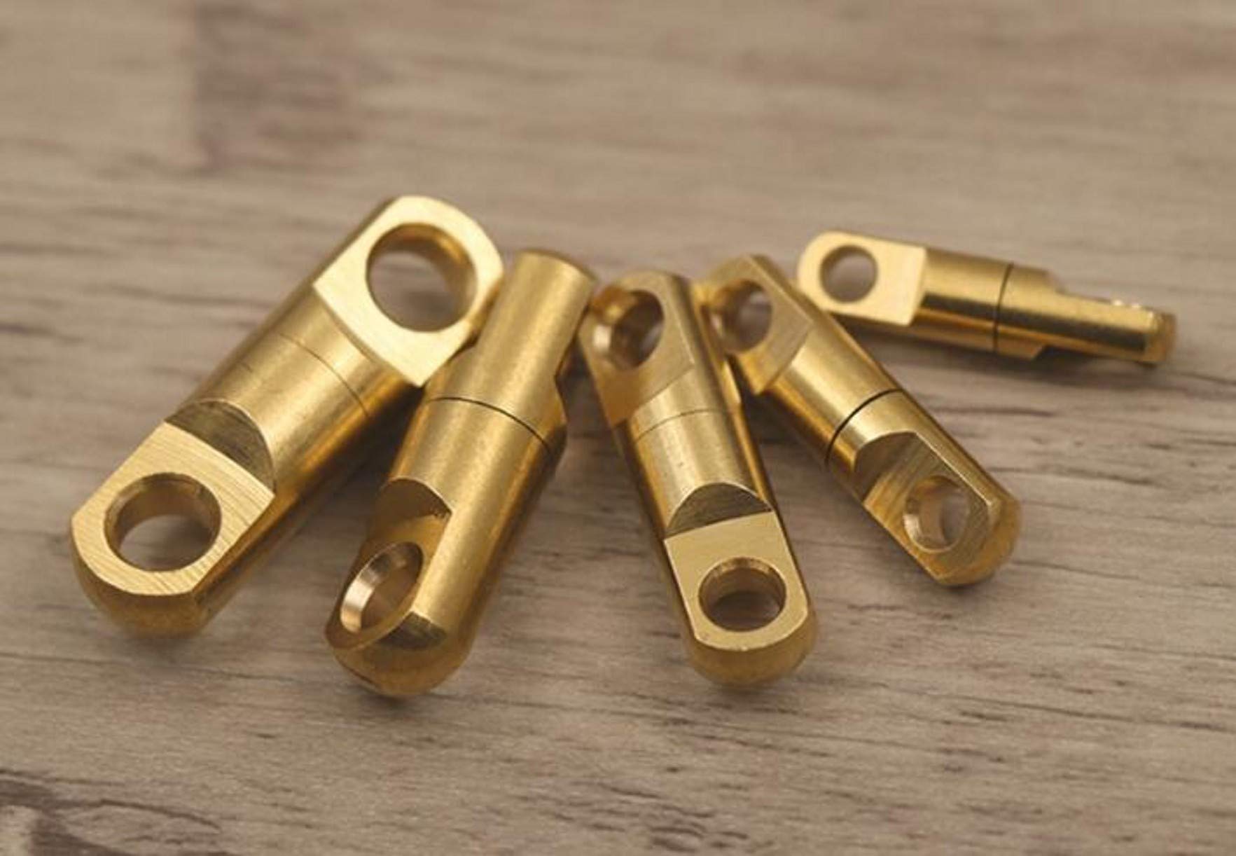 ZHONGJIUYUAN 20-Pack 5mm Ball Bearing Swivels, Brass High Strength Ball Bearing Swivel, Saltwater Fishing Tackle Swivels Connectors,Keychain Rotating Connector