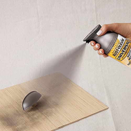 Rust-Oleum 353091-6PK Universal All Surface Metallic Spray Paint, Matte Gunmetal Gray, 11 Oz (Pack of 6)