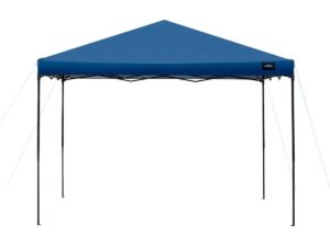 monoprice 10 x 10 feet pop up canopy - navy blue, 500d polyester canopy cover, upf50+, waterproof, for backyard bbqs, camping, tailgate, sporting events, beach - pure outdoor collection, large