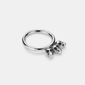 FANSING 16g Halloween Septum Hoop 316L Surgical Steel Daith Earrings 8mm Septum Clicker 16 Gauge Septum Jewelry 8mm Septum Nose Rings