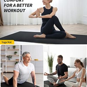 CAMBIVO Yoga Mat for Women and Men, Extra Long and Wide Exercise Mat(84" x 30" x 1/4 inch), Large Non Slip Workout Mat for Yoga, Pilates, Fitness, Barefoot Workouts, Home Gym Studio