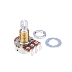 Musiclily Pro Brass Thread Mini Metric Sized Control Pots A250K Audio Taper Potentiometers for Guitar (Set of 4)