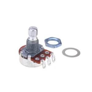 Alpha Mini Metric Sized B500K Guitar Pots Split Shaft Control Pots Linear Taper Potentiometers for Electric Guitar/Bass (Set of 4)