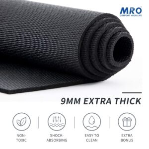 Premium Large Yoga Mat 72"x 48"x 9mm, Feel Free to Move, Non-Slip, Extra Wide and Thick Exercise Mats for Home Gym Workout, High Resilience, Ultra Comfortable Big Mat for Men and Women Fitness,