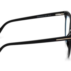 Eyeglasses Tom Ford FT 5674 -B 001 Shiny Black/Blue Block Lenses