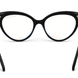 Eyeglasses Tom Ford FT 5674 -B 001 Shiny Black/Blue Block Lenses