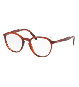 prada pr 13tv men's eyeglasses striped brown 49