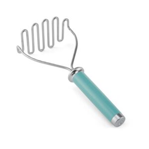 KitchenAid Gourmet Stainless Steel Wire Masher, 10.24-Inch, Aqua Sky