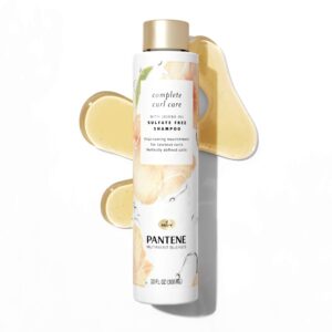 Pantene Sulfate Free Shampoo and Conditioner Plus Hair Mask Rescue Shot Treatment, with Jojoba Oil for Curly Hair, Nutrient Blends Complete Curl Care