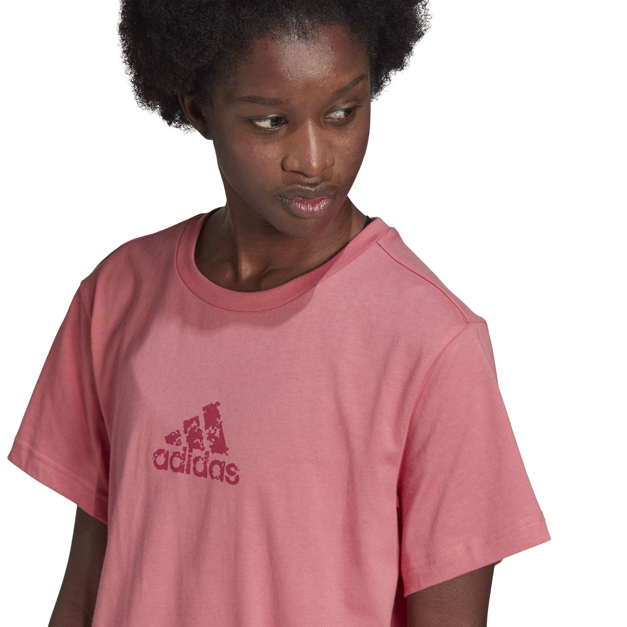 adidas womens Brand Icons Tee Hazy Rose Large