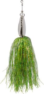 tooth shield tackle chubby musky bucktail (chartreuse) muskie pike double 8 inline spinner musky lures baits tackle