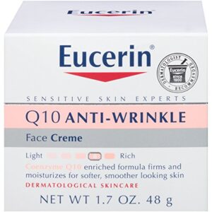 Eucerin Q10 Anti Wrinkle Skin Care Set, Facial Cream for Sensitive Skin, Q10 Anti Wrinkle Face Cream, 1.7 Oz Jar + Q10 Anti Wrinkle Night Cream with Pro-Retinol, 1.7 Oz Jar