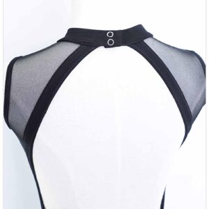 Daydance Sleeveless Black Women Dance Leotards High Neck Ballet Outfit with Open Back