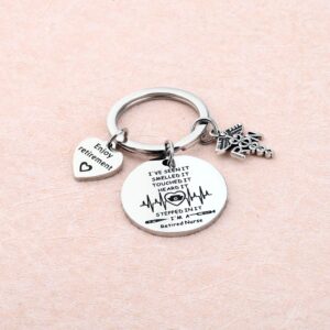 WSNANG Retirement Gift Nursing Keychain I 'M A Retired Nurse Keychain Enjoy Retirement Gift for Nurse RN NP LVN LPN BSN (Retired Nurse Keychain)