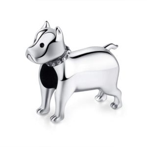 Genuine Bolenvi 925 Sterling Silver Pitbull American Pit Bull Terrier Charm Beads Pendants For Charms Bracelets & Necklace