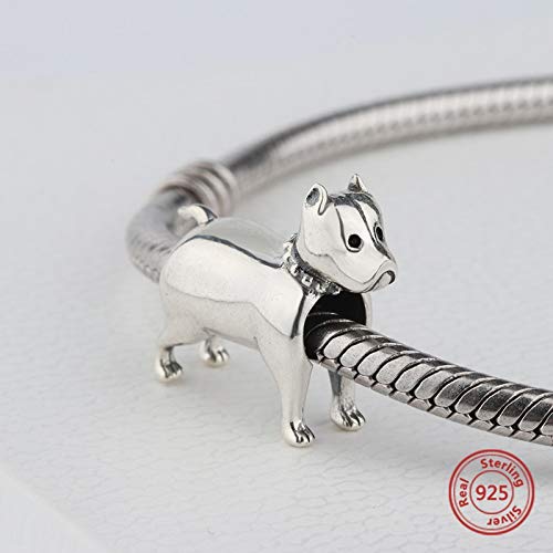 Genuine Bolenvi 925 Sterling Silver Pitbull American Pit Bull Terrier Charm Beads Pendants For Charms Bracelets & Necklace