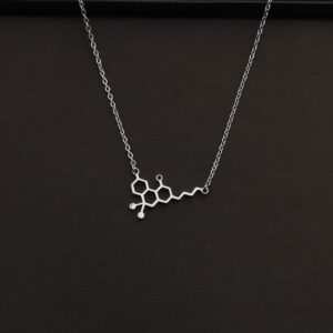 TGBJE THC Molecule Necklace CBD Molecule Necklace Pot Lovers Gift Cannabis Molecule Gift (THC Molecule Necklace)