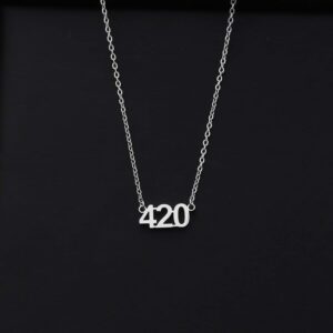 TGBJE 420 Necklace 420 Science Gift THC Gift CBD Gift Pot Lovers Gift Cannabis Gift CBD Pot Weed Gift (420 necklace)