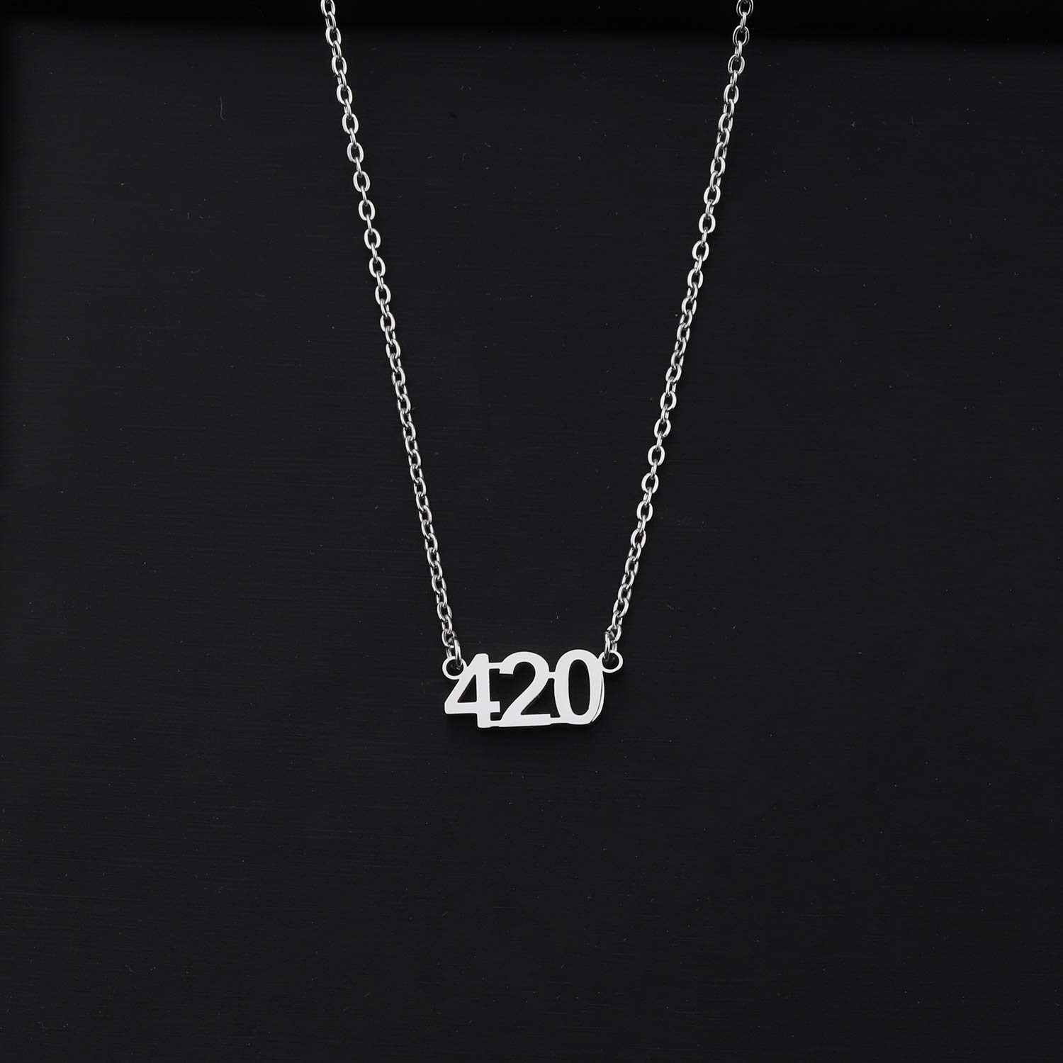 TGBJE 420 Necklace 420 Science Gift THC Gift CBD Gift Pot Lovers Gift Cannabis Gift CBD Pot Weed Gift (420 necklace)